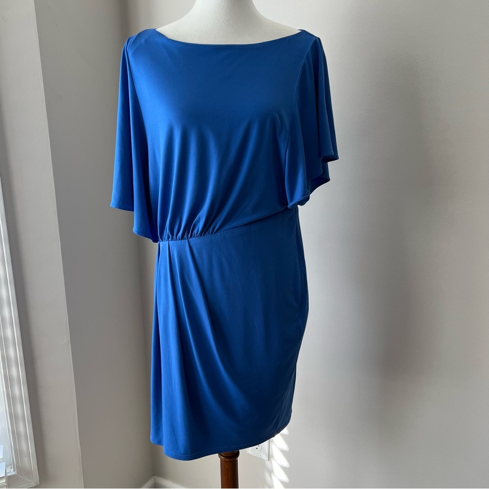 Vince Camuto Blue Asymmetrical Above Knee Dress